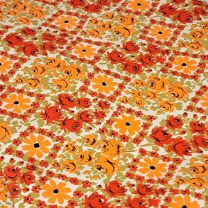 orange red all over design fabric